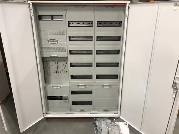 Striebel&John Zählerschrank 2x eHZ Zählerfeld + 1x Verteilerfeld + 1x Verteilerfeld mit APZ, 3-feldrig A37, ABB
